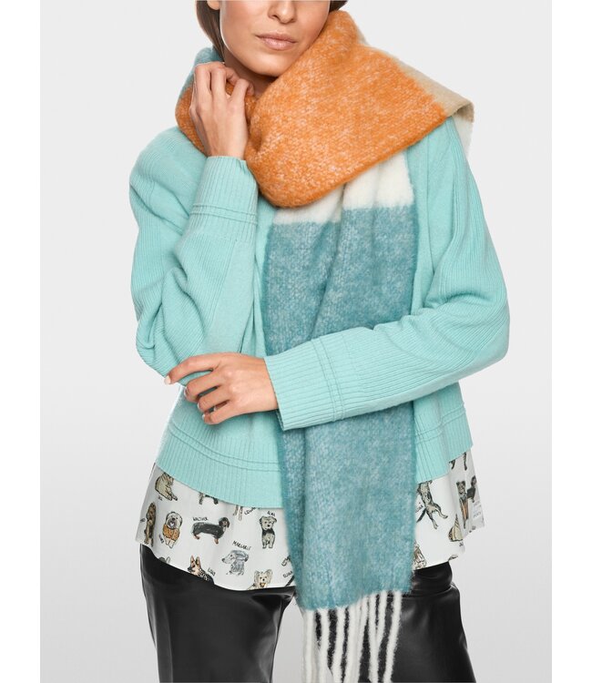 MARC CAIN Warm Scarf in  Colour Block Look