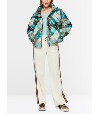 MARC CAIN Padded Argyle Pattern Outdoor Jacket