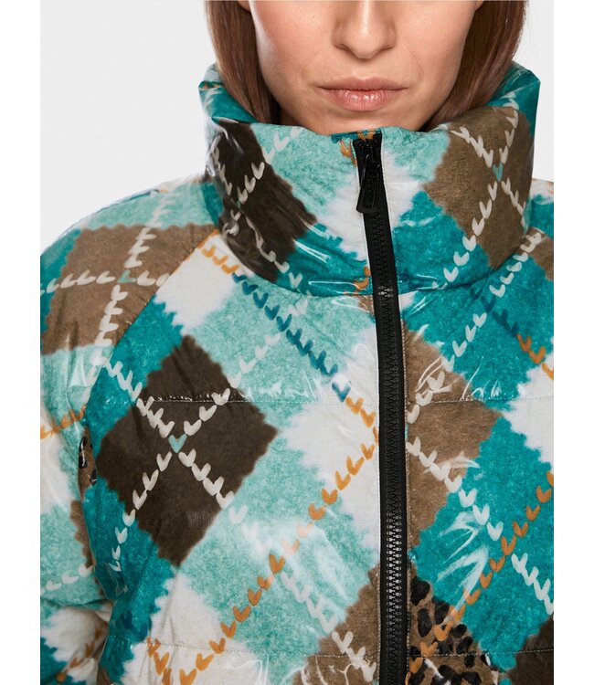 MARC CAIN Veste D'extérieur Rembourrée à Motif Argyle