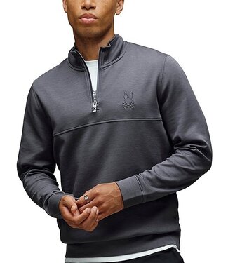 PSYCHO BUNNY Men's Zeke 1/4 Zip | Blackened Pearl