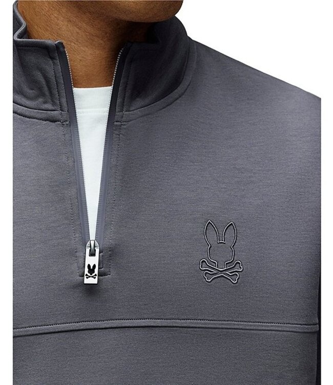 PSYCHO BUNNY Men's Zeke 1/4 Zip | Blackened Pearl