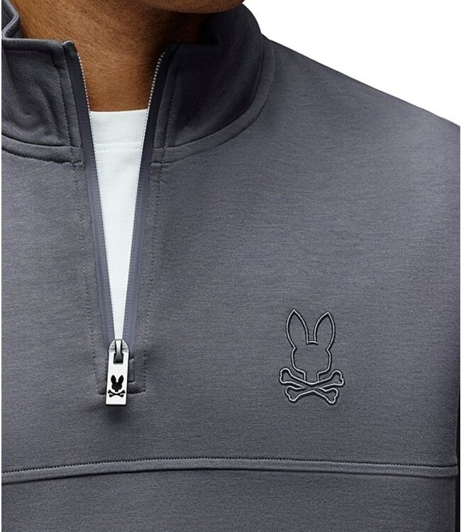 PSYCHO BUNNY Men's Zeke 1/4 Zip | Blackened Pearl