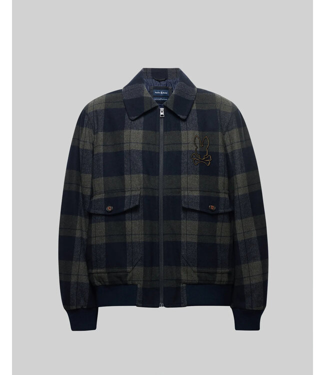 PSYCHO BUNNY  Veste bomber à carreaux Gavin pour homme