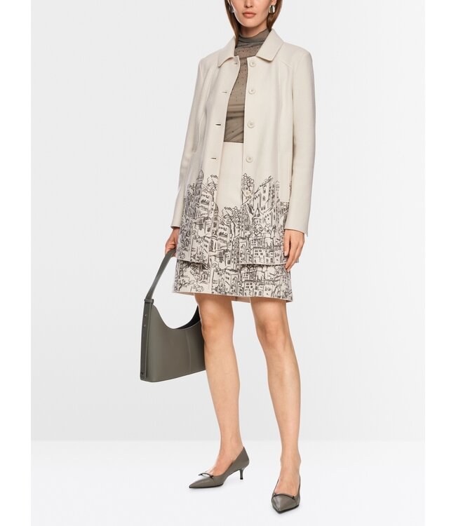 MARC CAIN Manteau en laine bouillie tricoté en Allemagne