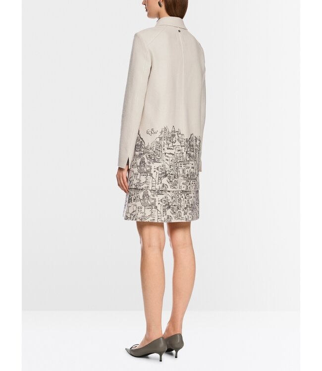 MARC CAIN Manteau en laine bouillie tricoté en Allemagne