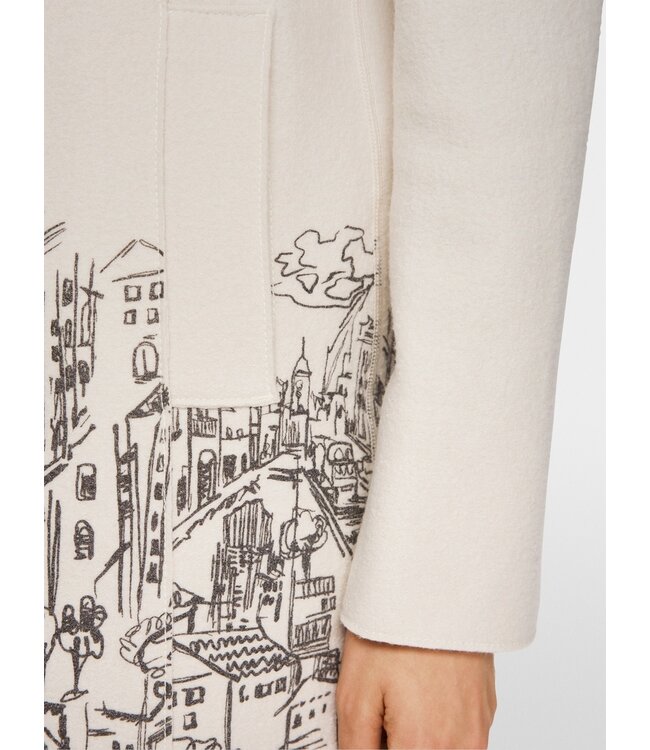 MARC CAIN Manteau en laine bouillie tricoté en Allemagne