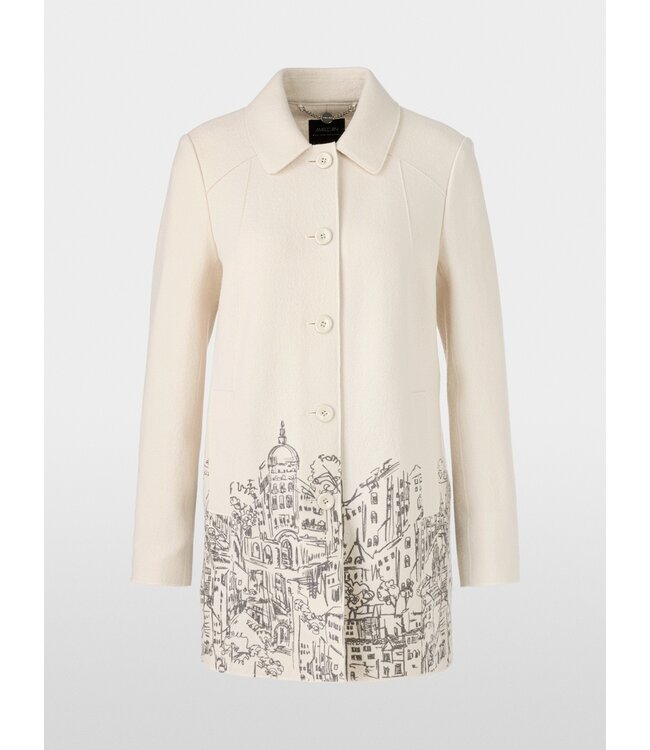 MARC CAIN Manteau en laine bouillie tricoté en Allemagne