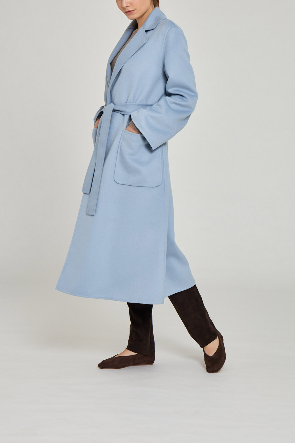 Loro Piana Cashmere Fabric Coat with Belt