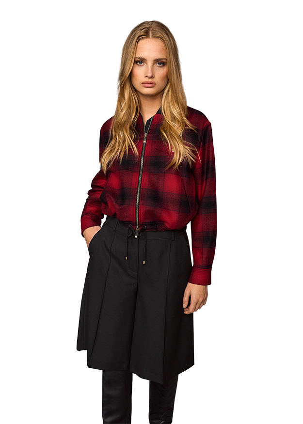 cropped zip-up jacket