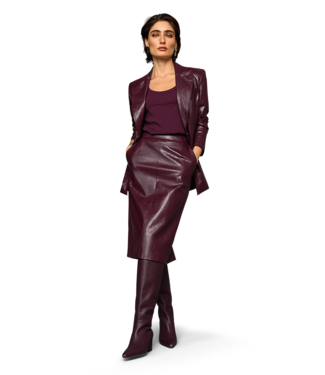 RIANI Vegan Leather Skirt