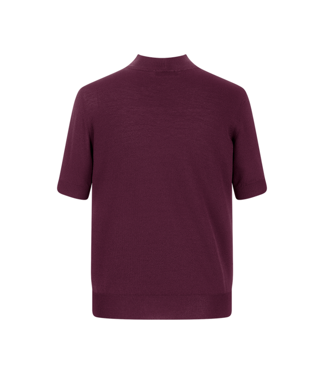 RIANI  Short Sleeve Crew Neck Pullover in Morello
