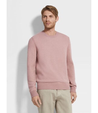 ZEGNA Light Pink Oasi Cashmere Crew neck