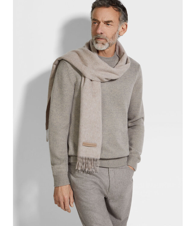ZEGNA Beige Oasi cashmere scarf