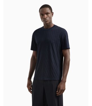 GIORGIO ARMANI T-shirt à col rond en mélange de viscose extensible