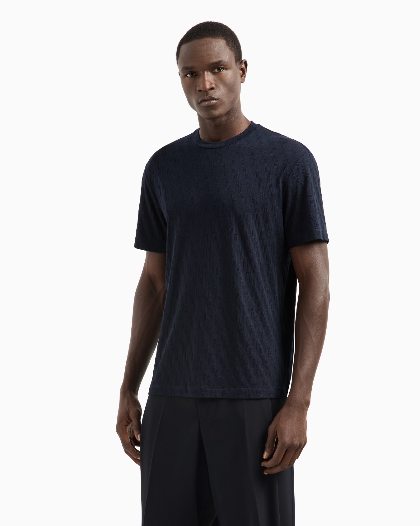 Strech Viscose Blend Crew Neck T-shirt