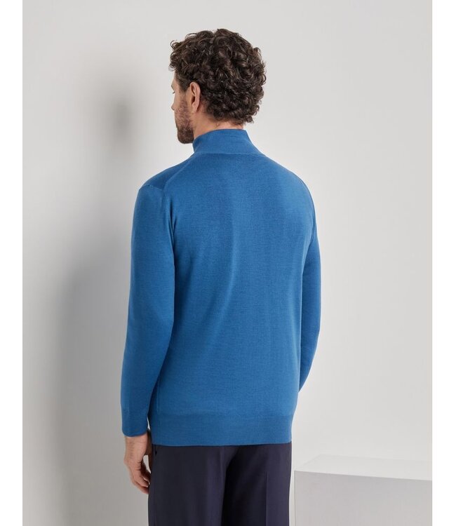 CANALI Merino Wool Travel Cardigan with Zipper Closure