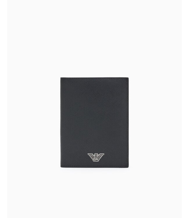 EMPORIO ARMANI Saffiano Leather Passport Holder
