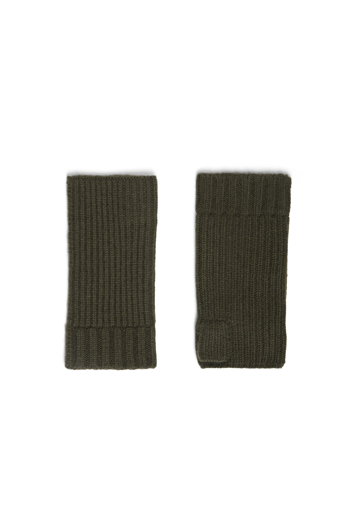 Cashmere Knit Open Mittens
