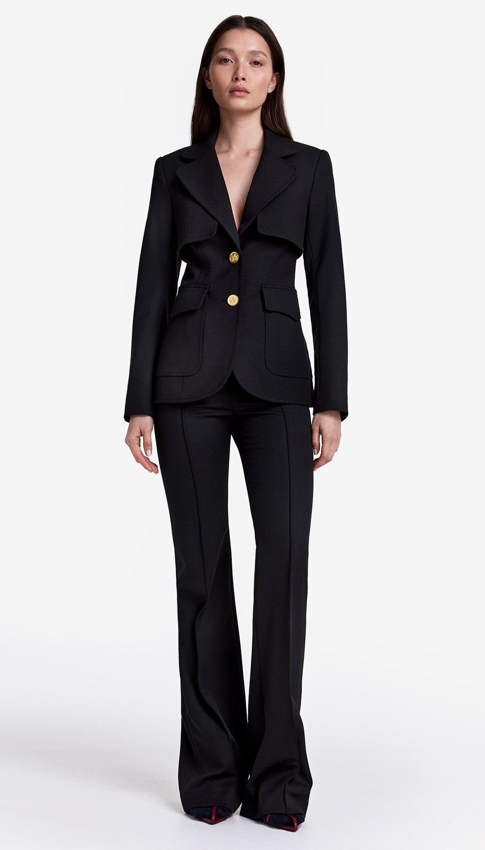 Pintuck Flare Pant