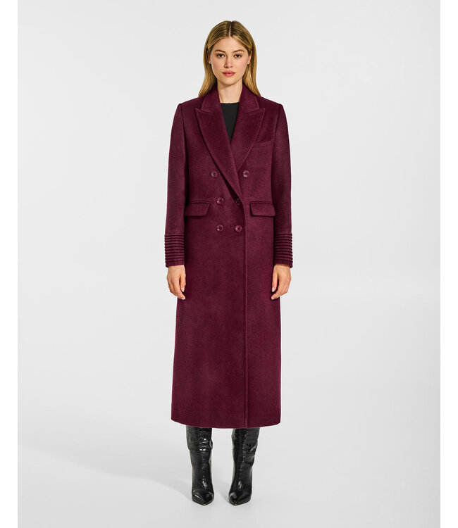 SENTALER Manteau bébé en alpaga maxi à double boutonnage et col montant