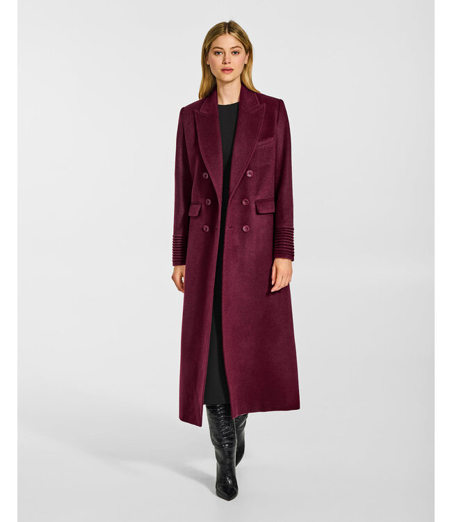 SENTALER Manteau bébé en alpaga maxi à double boutonnage et col montant