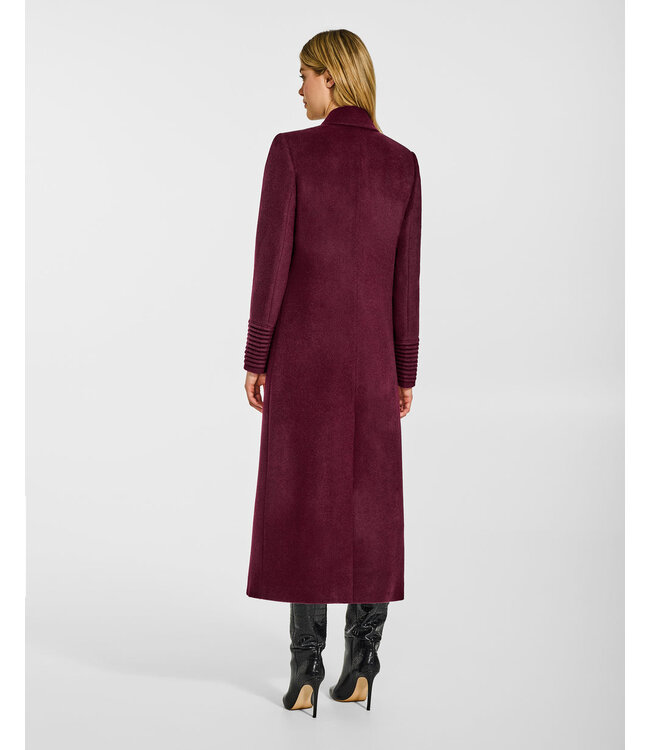 SENTALER Baby Alpaca Maxi Double Breasted Peak Collar Coat