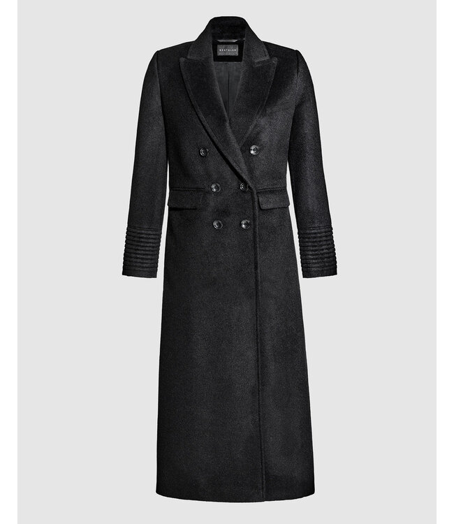 SENTALER Manteau bébé en alpaga maxi à double boutonnage et col montant