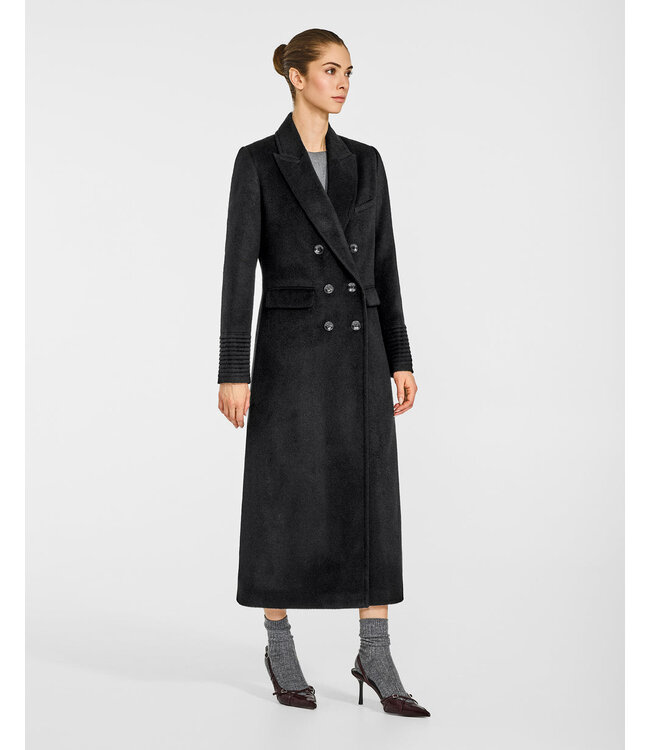 SENTALER Manteau bébé en alpaga maxi à double boutonnage et col montant