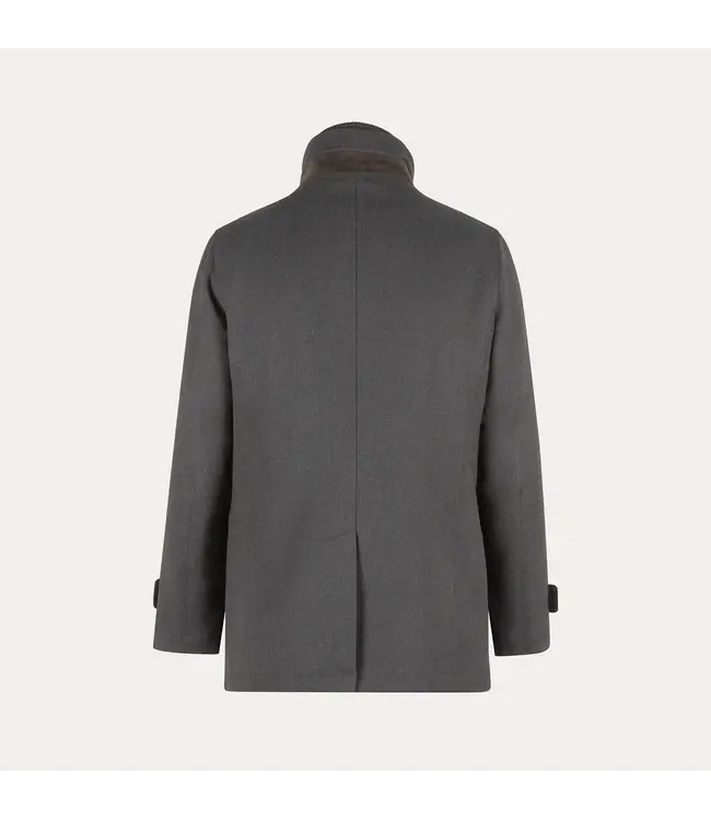 CORTIGIANI Veste Saharienne avec Col en Maille Amovible