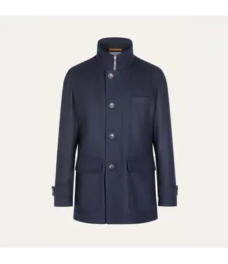 CORTIGIANI Field Jacket in Wish Cashmere with Detachable Knit Collar