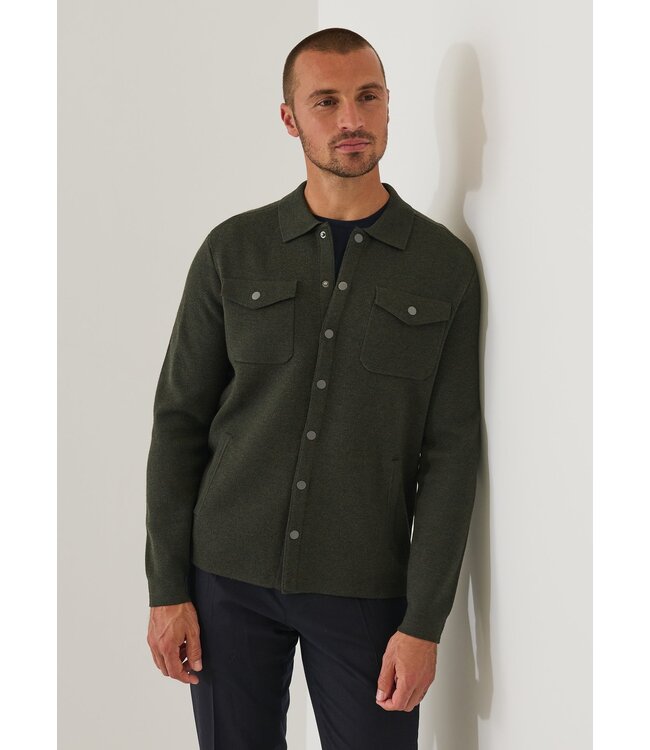 Patrick Assaraf Merino Milano Stitch Overshirt