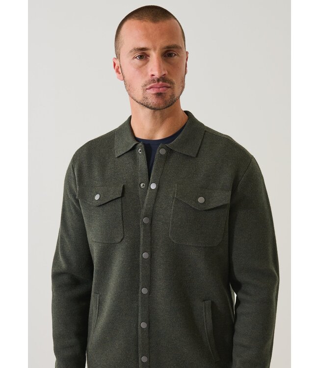 Patrick Assaraf Merino Milano Stitch Overshirt
