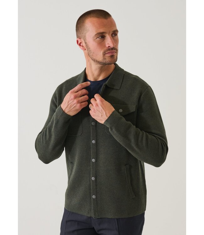 Patrick Assaraf Merino Milano Stitch Overshirt