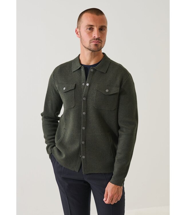 Patrick Assaraf Merino Milano Stitch Overshirt