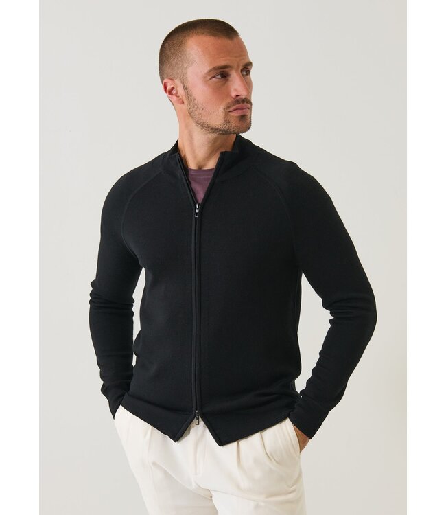 Patrick Assaraf Cardigan Raglan en Laine Mérinos Double Face