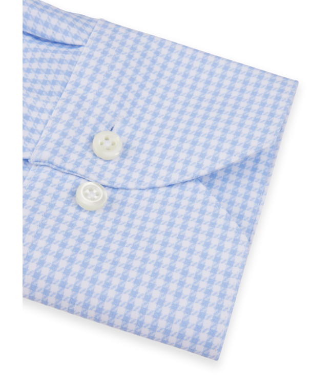 STENSTROMS Blue Checked Active Stretch Shirt