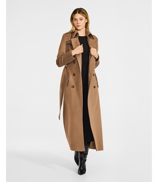 SENTALER Manteau Trench Maxi en Bébé Alpaga