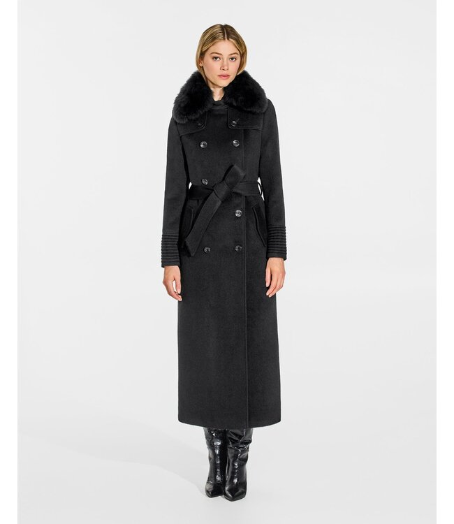 SENTALER Manteau Trench Maxi en Bébé Alpaga