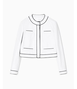 EMPORIO ARMANI Surchemise Icon en Mélange Viscose-Laine à Motif Chevron