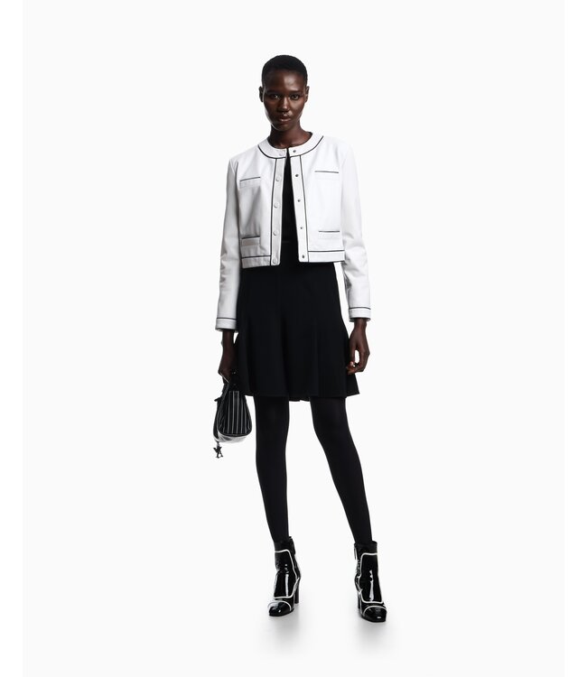 EMPORIO ARMANI Icon Chevron Viscose-Blend Shirt Jacket