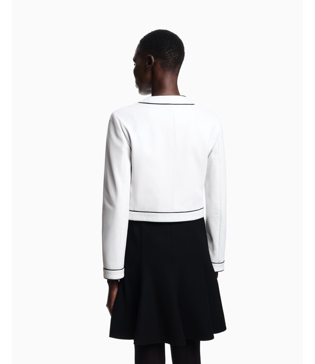 EMPORIO ARMANI Icon Chevron Viscose-Blend Shirt Jacket