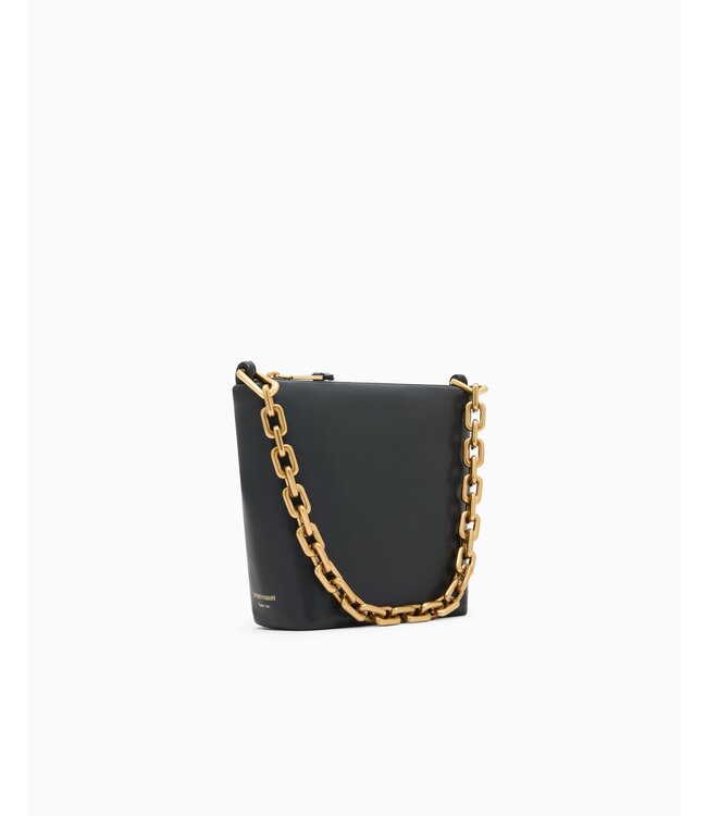 EMPORIO ARMANI Petit Sac Hobo en Cuir avec Chaîne