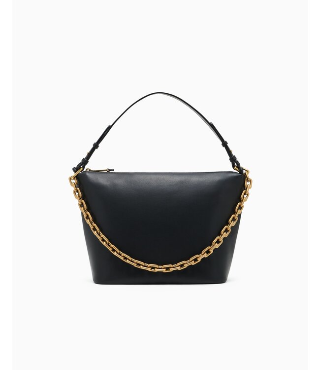 EMPORIO ARMANI Medium Leather Hobo Bag with Chain