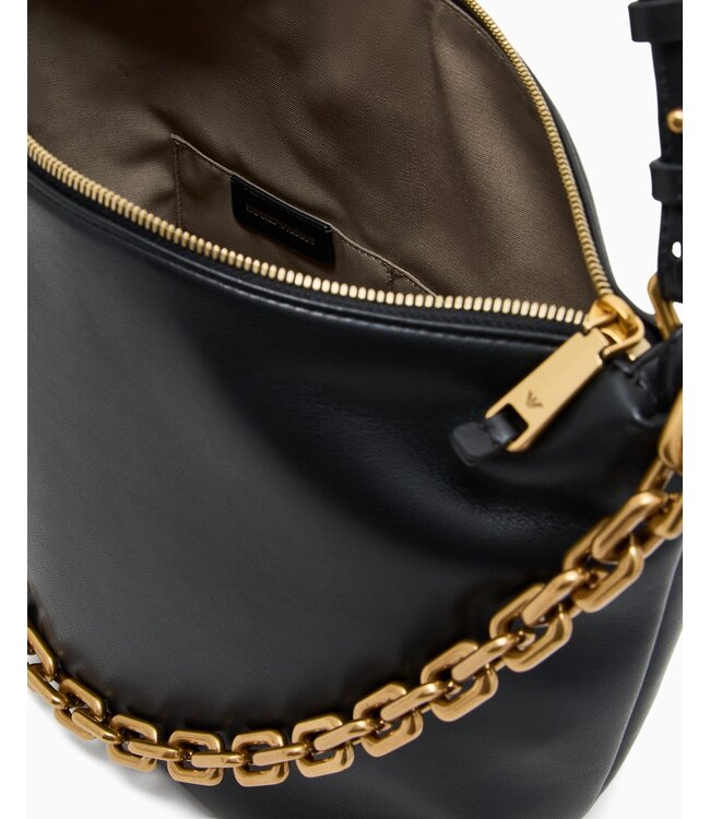EMPORIO ARMANI Sac Hobo moyen en Cuir avec Chaîne