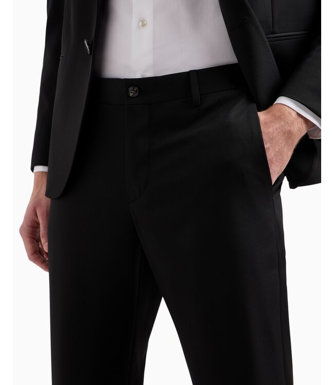 GIORGIO ARMANI Costume Soho Line Croisé Simple en Serge de Laine