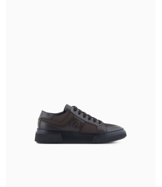 GIORGIO ARMANI Leather and Fabric Sneakers