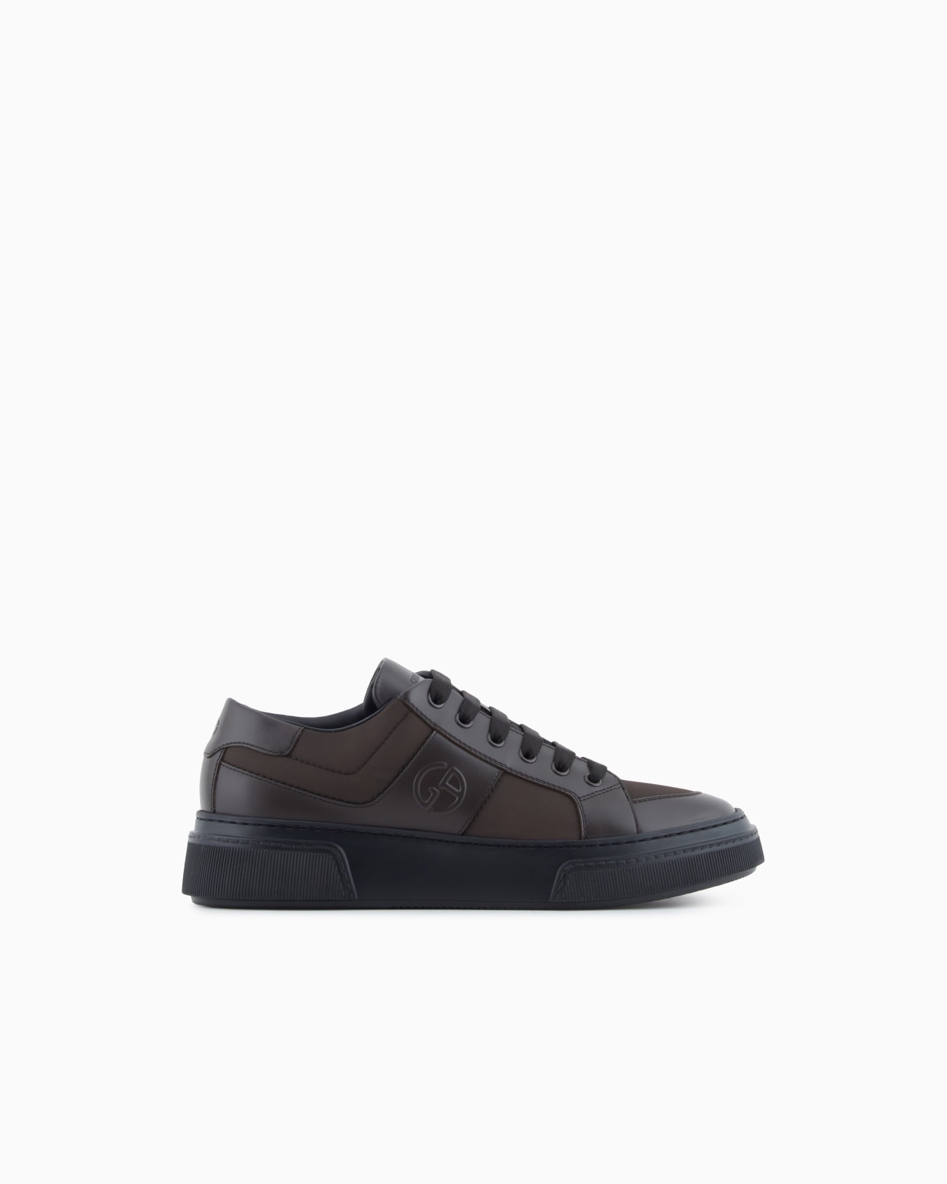 Leather and Fabric Sneakers