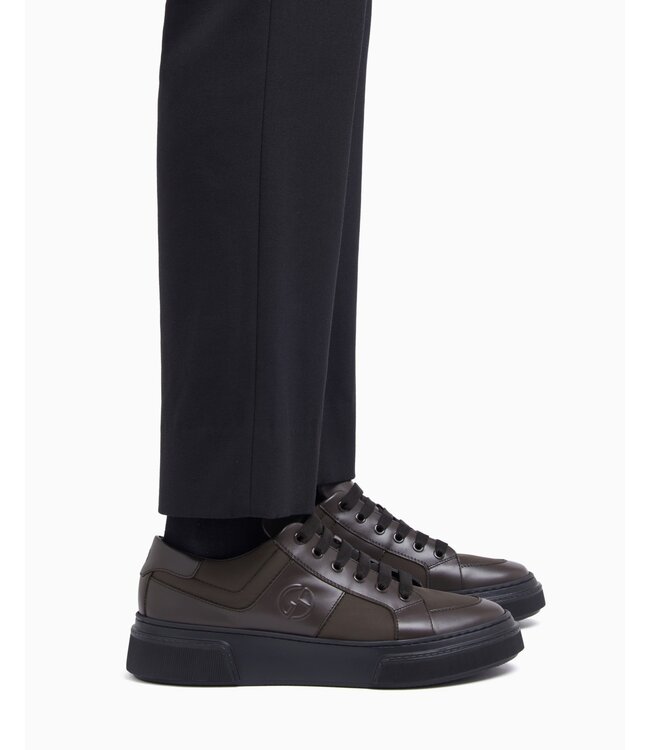 GIORGIO ARMANI Baskets en Cuir et Tissu