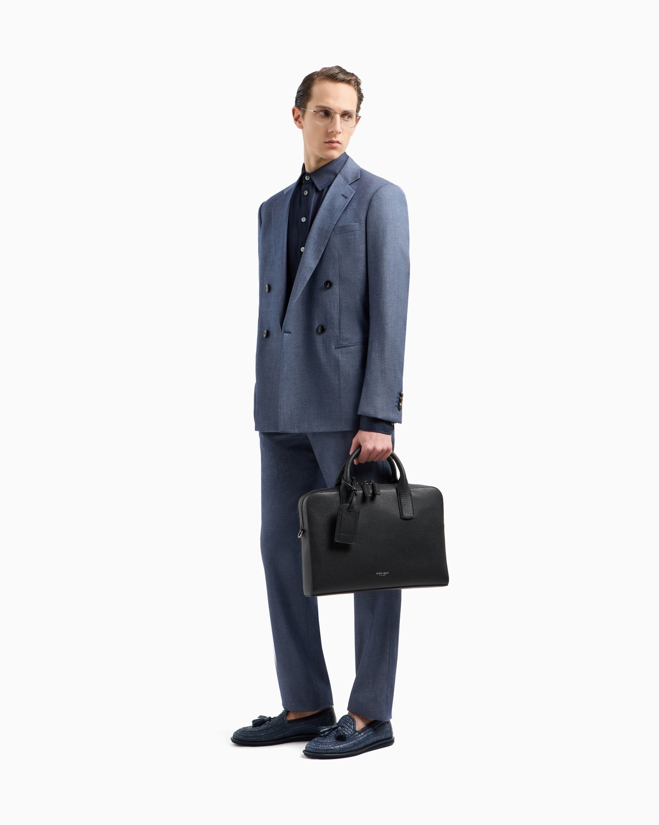 Pebbled Leather Briefcase