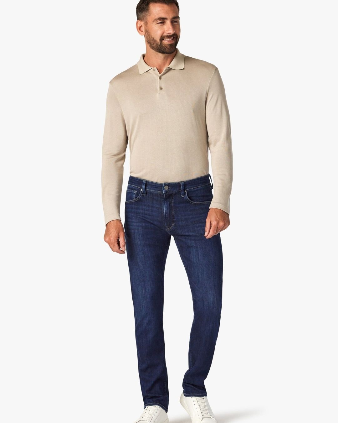 Cool Tapered Leg Jeans In Dark Brushed Refined